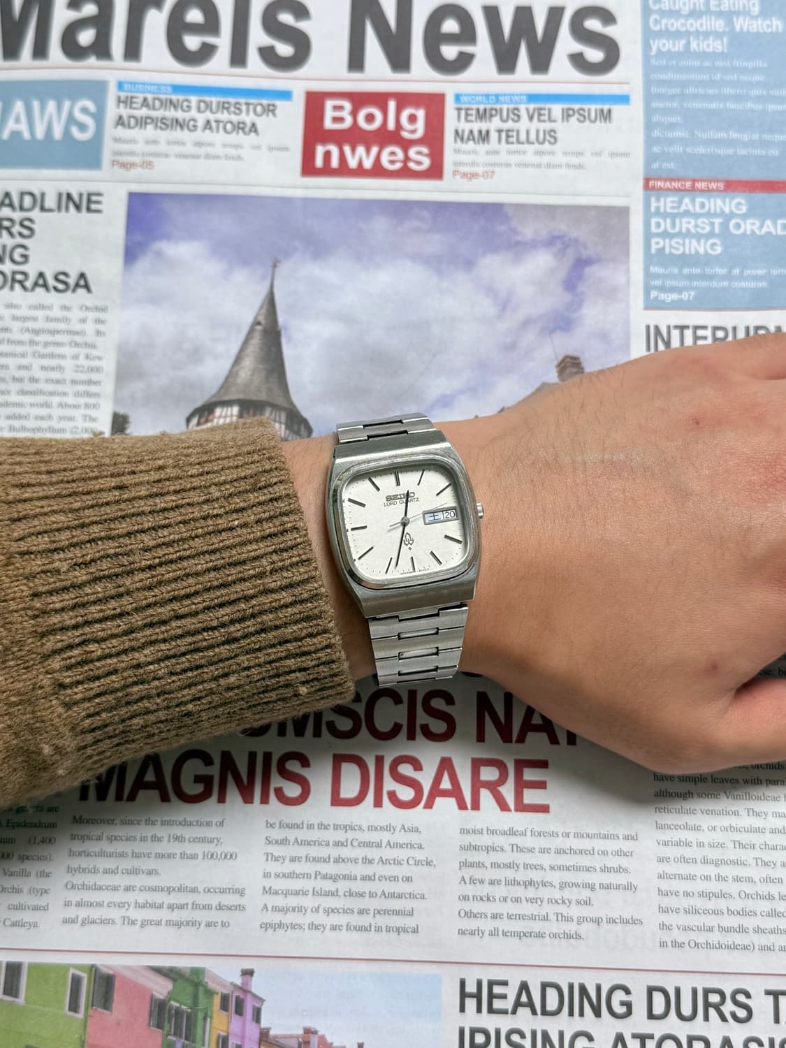 Seiko 세이코 쿼츠 Lord Quartz 스퀘어 Day-Date 19 상품이미지2