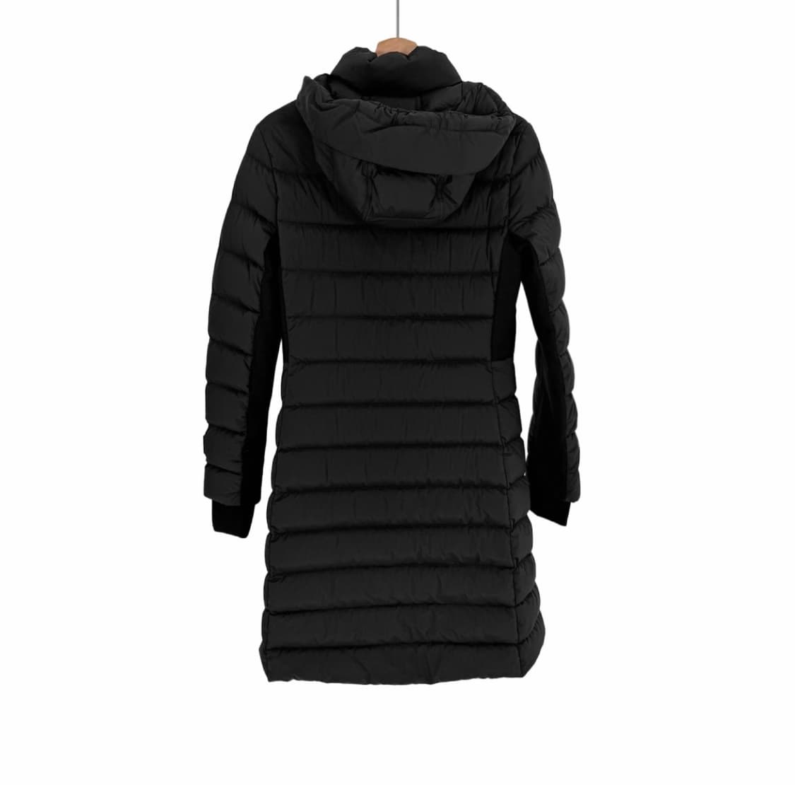 [S] 버버리 여성 12주년 뉴브릿지 후드 롱 다운 패딩 코트 블랙 상품이미지2