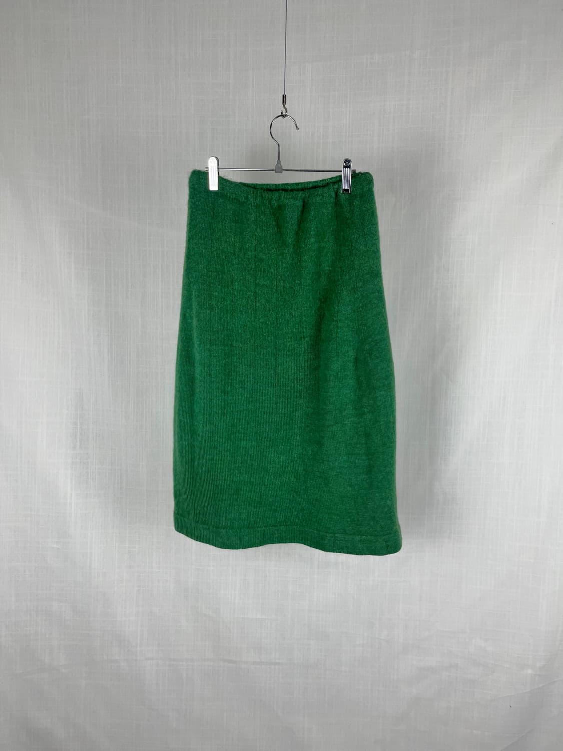 Vintage 울 혼방 연두색 니트 스커트  상품이미지4