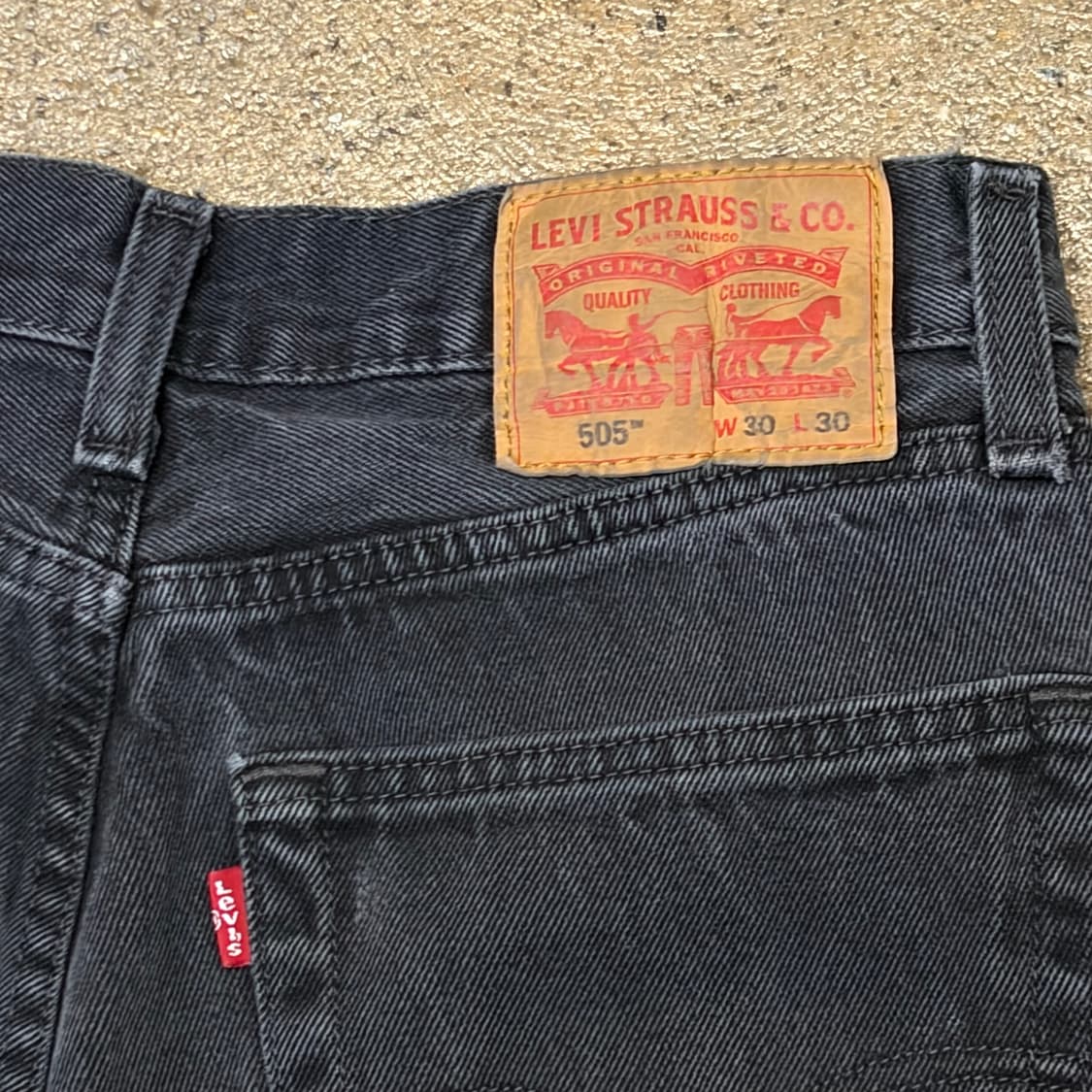 미국 빈티지 리바이스 505 블랙진 청바지 상품이미지7