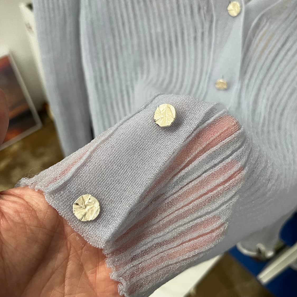 아크네스튜디오 시스루 플리츠 가디건 XS 상품이미지6