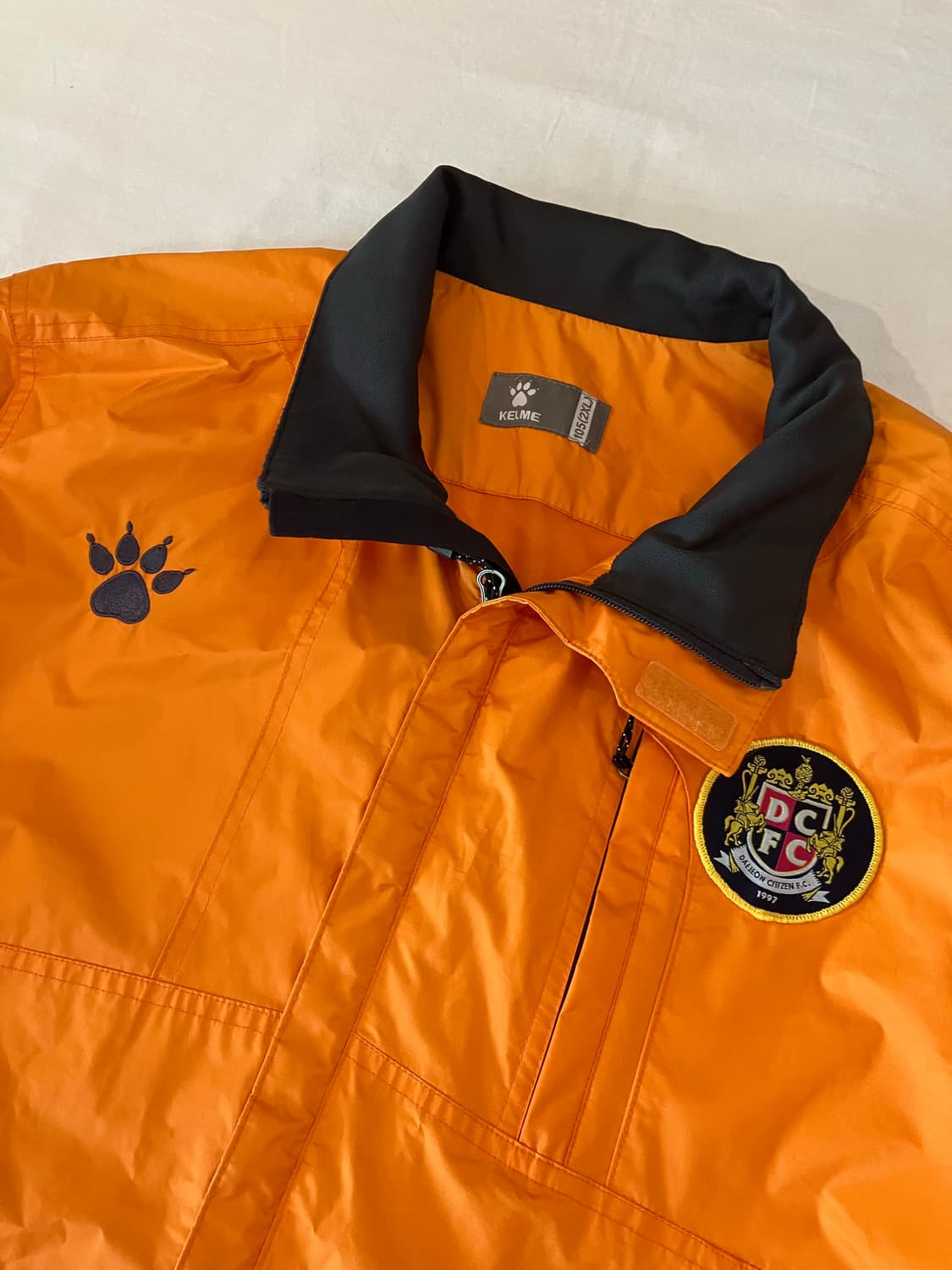 켈미 대전 시티즌 빈티지 바람막이 자켓 오렌지 상품이미지2