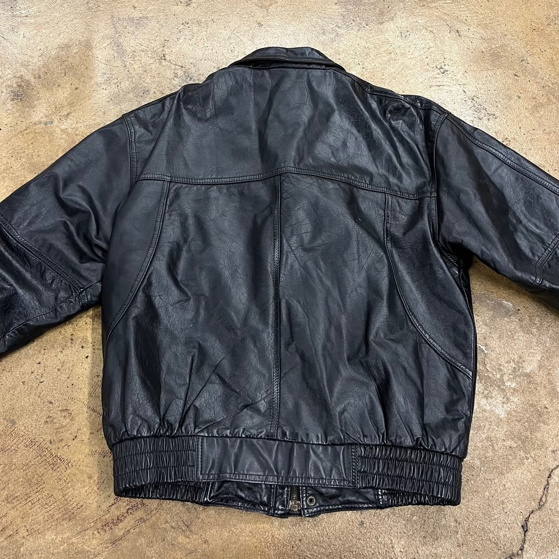 [정품/106-170] 꼬레모 빈티지 소가죽 레더 자켓 b18 상품이미지4