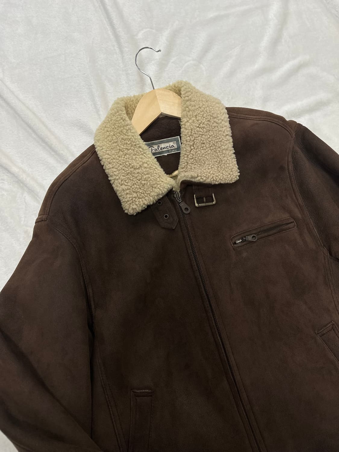 (M)빈티지 B-3 무스탕 자켓 브라운 상품이미지2