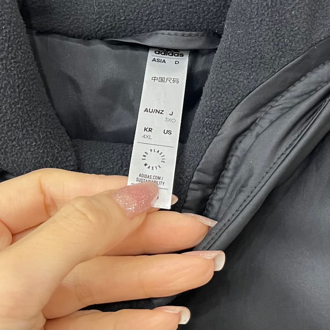 아디다스 블랙 삼선 후드 패딩 자켓 상품이미지5