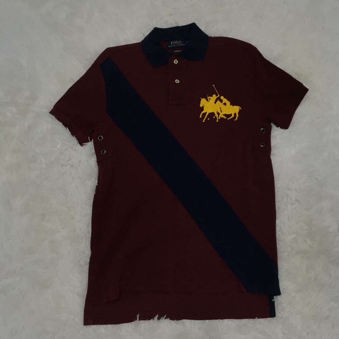 빈티지 폴로 네이비 딥레드 빅포니 반팔 y2k 스트릿 갸루 펑키 상품이미지1