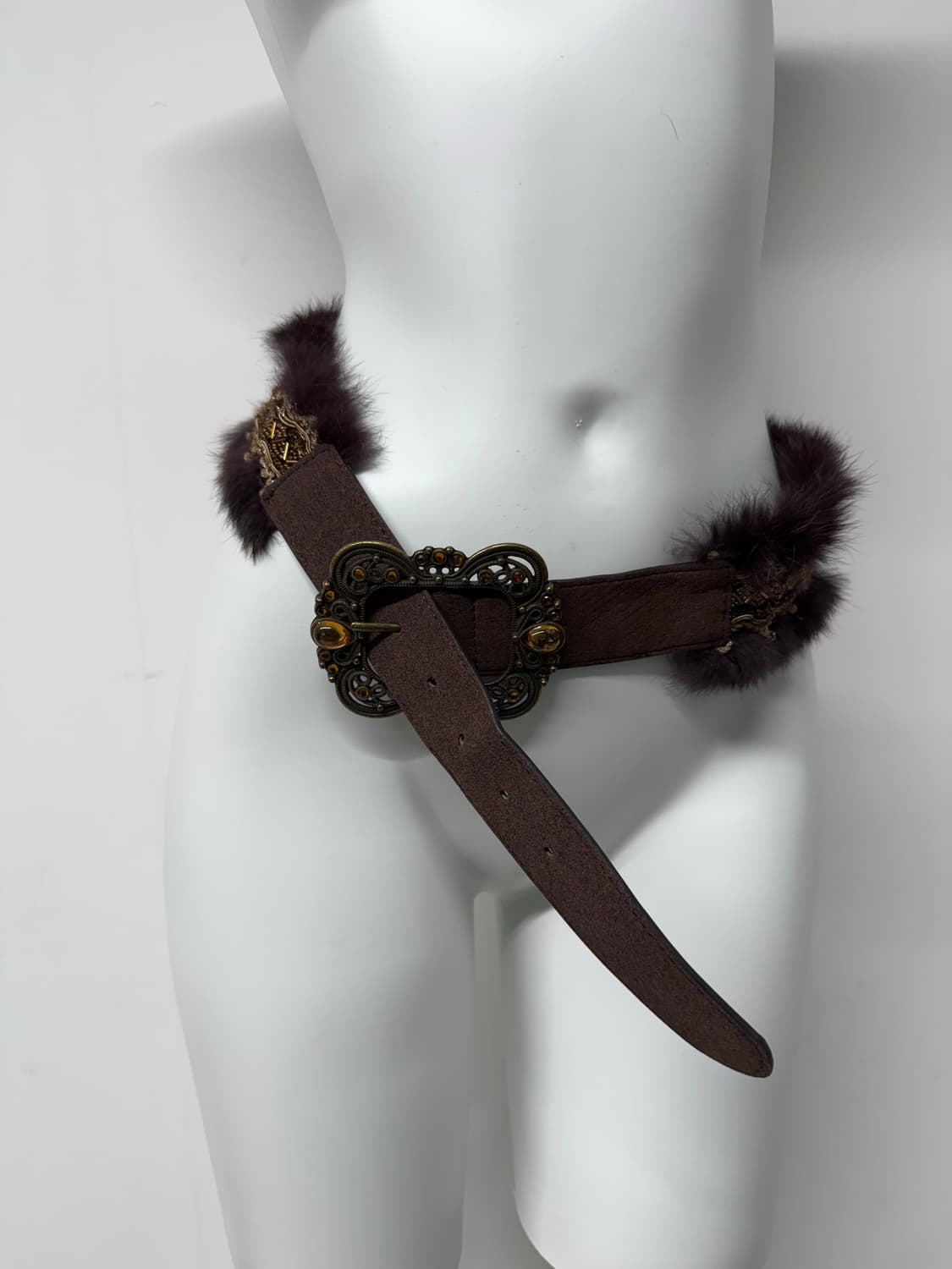 00s fur jewerly belt 상품이미지5