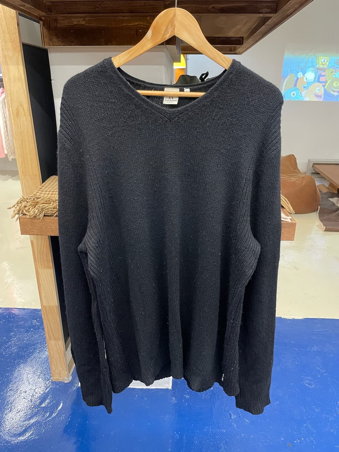 AlX 아르마니 익스체인지 블랙 캐시미어 브이넥 니트 상품이미지5