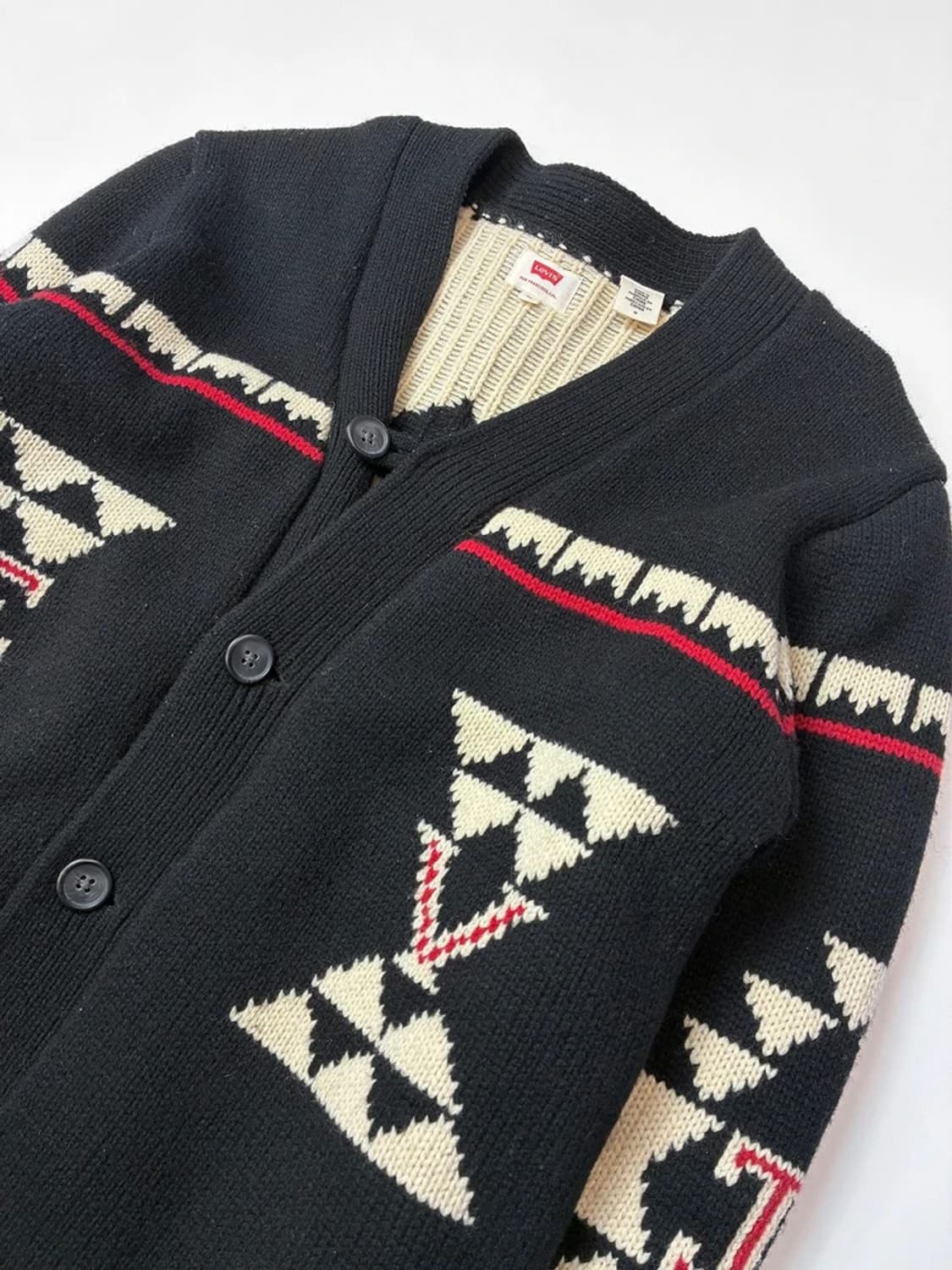 리바이스 00s 양모 코위찬 헤비 레터맨 니트 가디건 PN5308 상품이미지2
