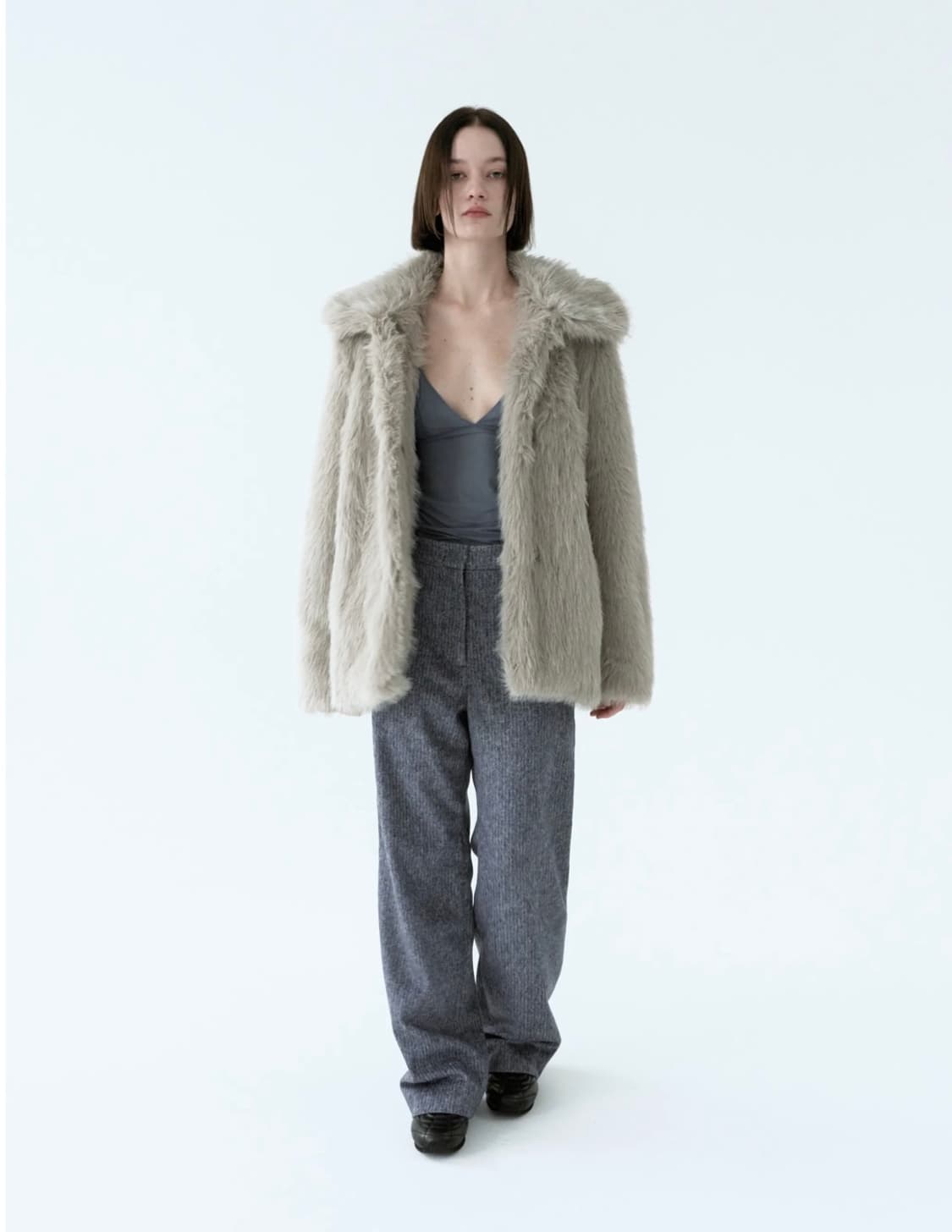 Hwi 포그 퍼자켓 라이트그레이 상품이미지1