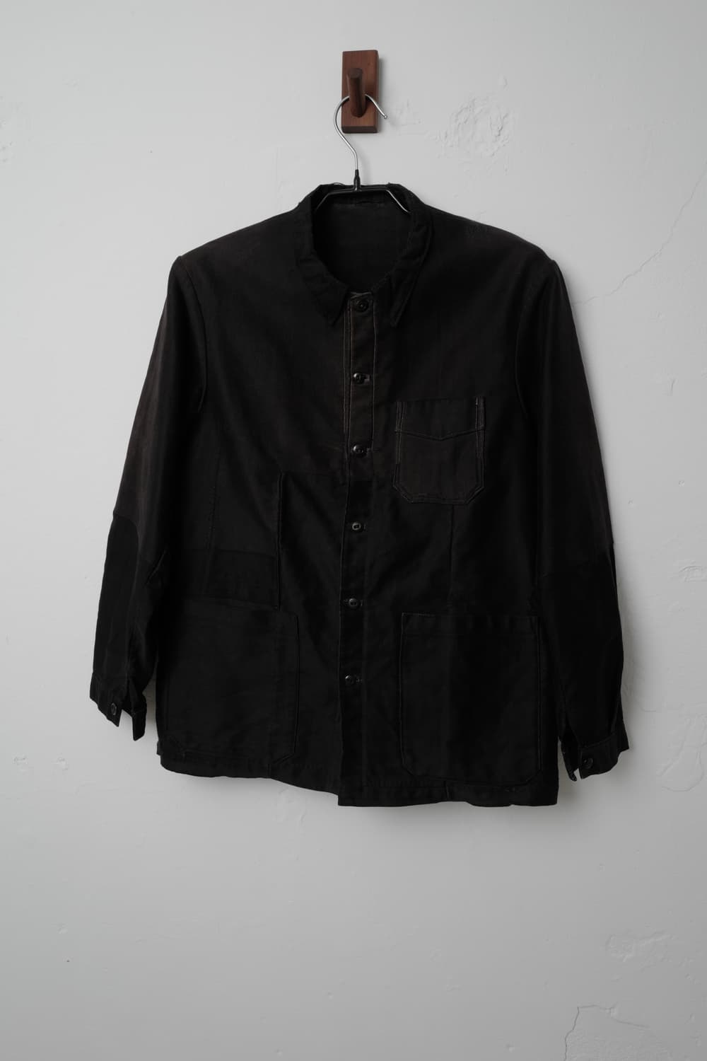 1940s 프렌치 빈티지 블랙 몰스킨 자켓 상품이미지7