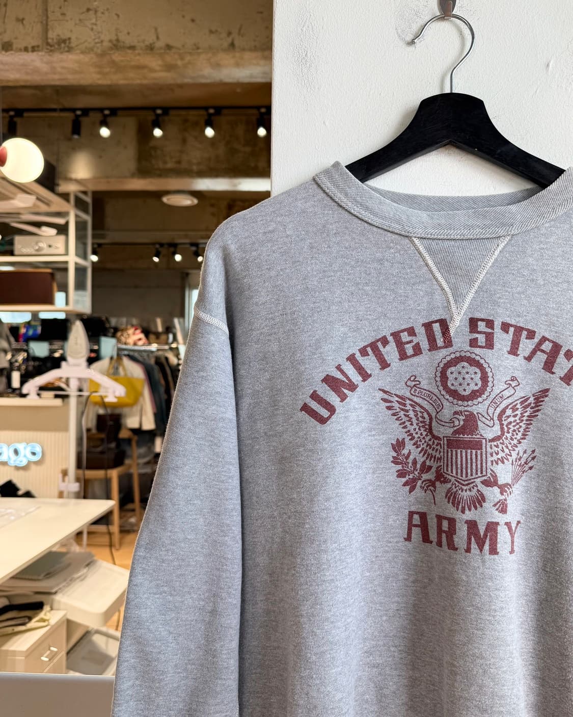 리얼 맥코이 그레이 밀리터리 스웻 셔츠  상품이미지3