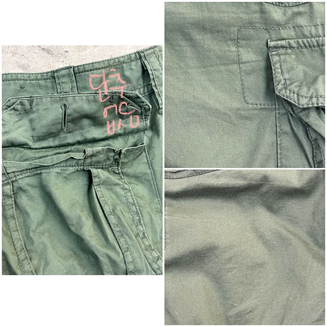 빈티지 카고 하프 팬츠 카키 #csz3432 상품이미지10