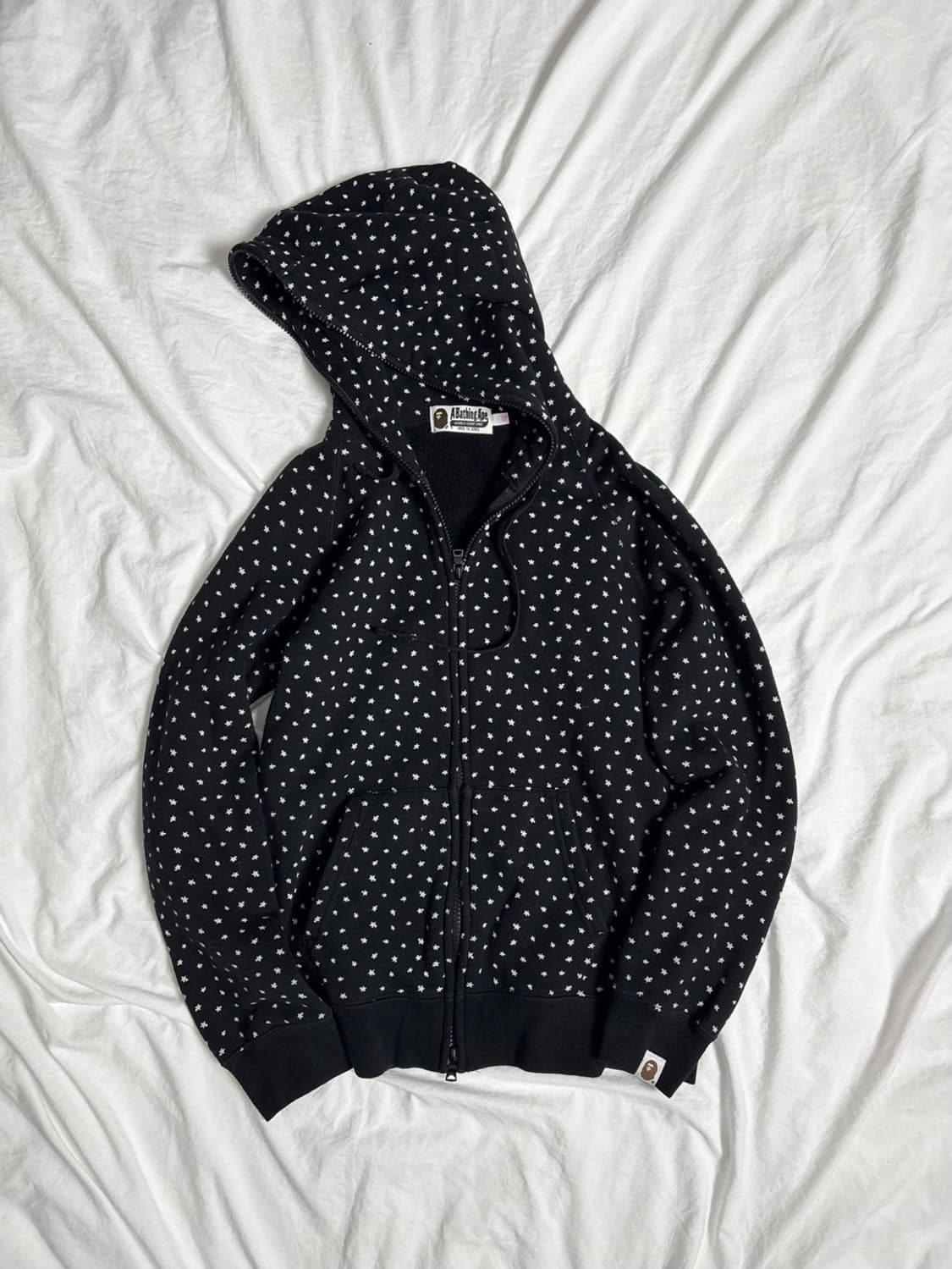 베이프 스타 블랙 후드집업 상품이미지3