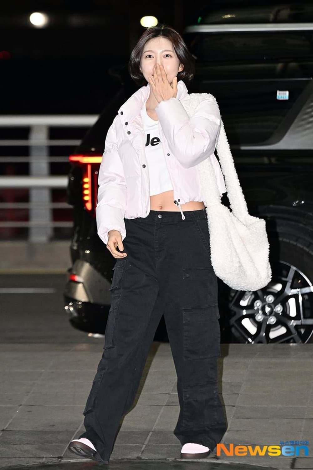 누아르나인 테디 퍼 크로스백 아이보리 Teddy fur cross bag 상품이미지6