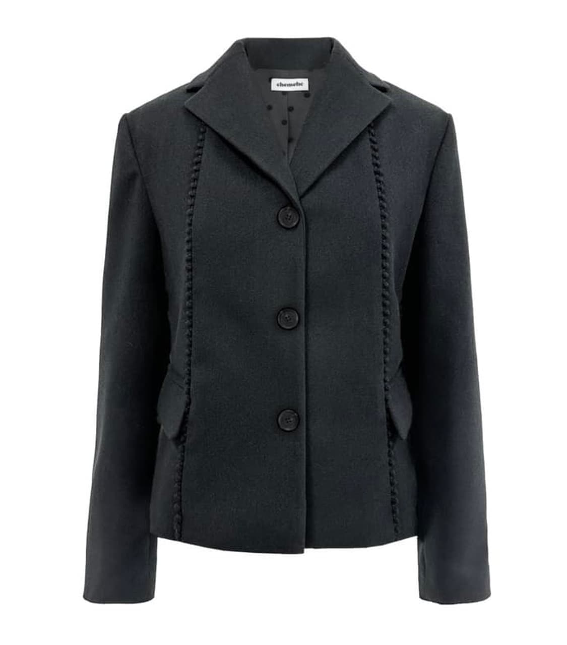 pom bow jacket (차콜,size 01) 상품이미지2