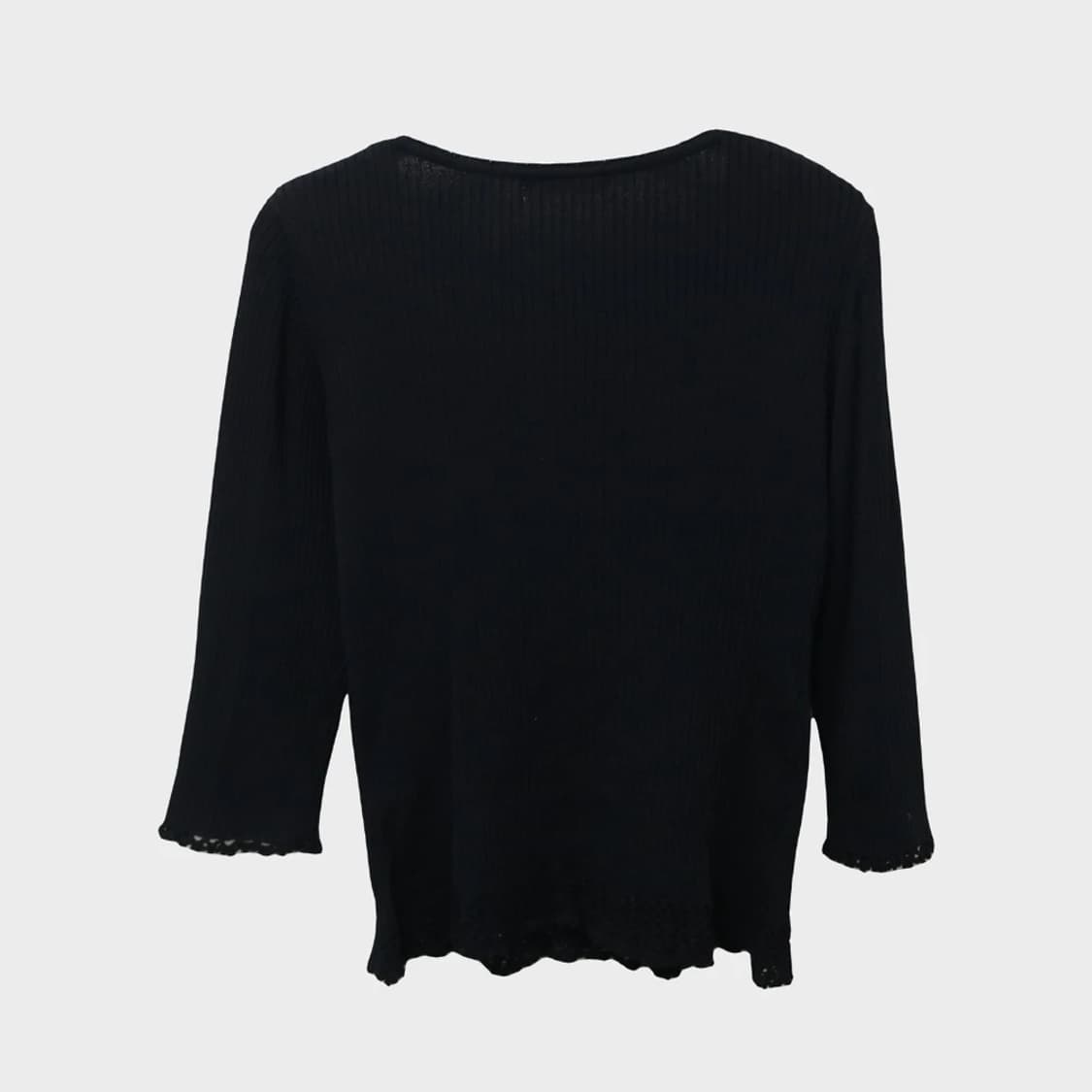 KATE ECRU 오네갸루 스퀘어넥 리본 니트 63137 상품이미지2