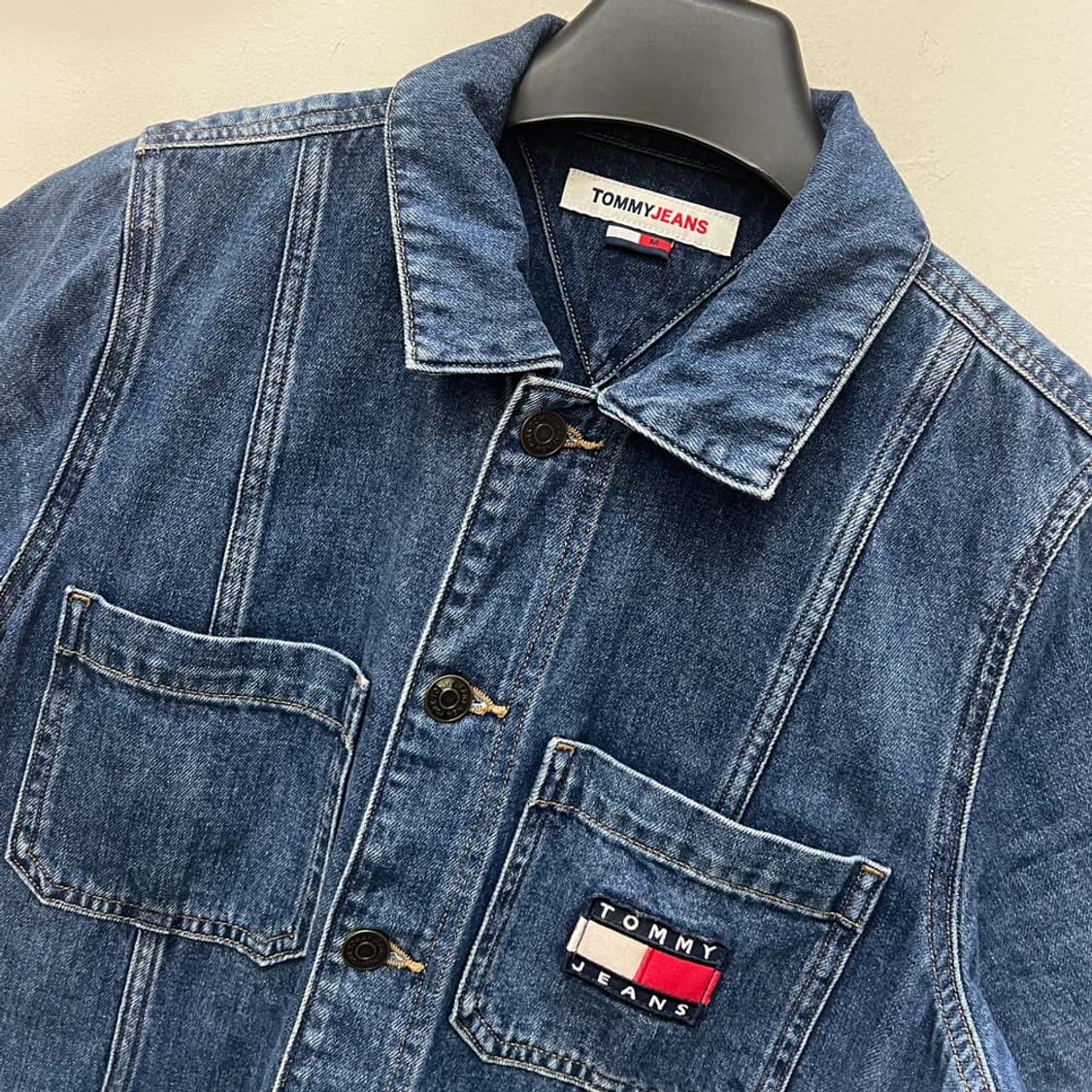 타미 진스 데님 스트럭처 미니 원피스 M 상품이미지3