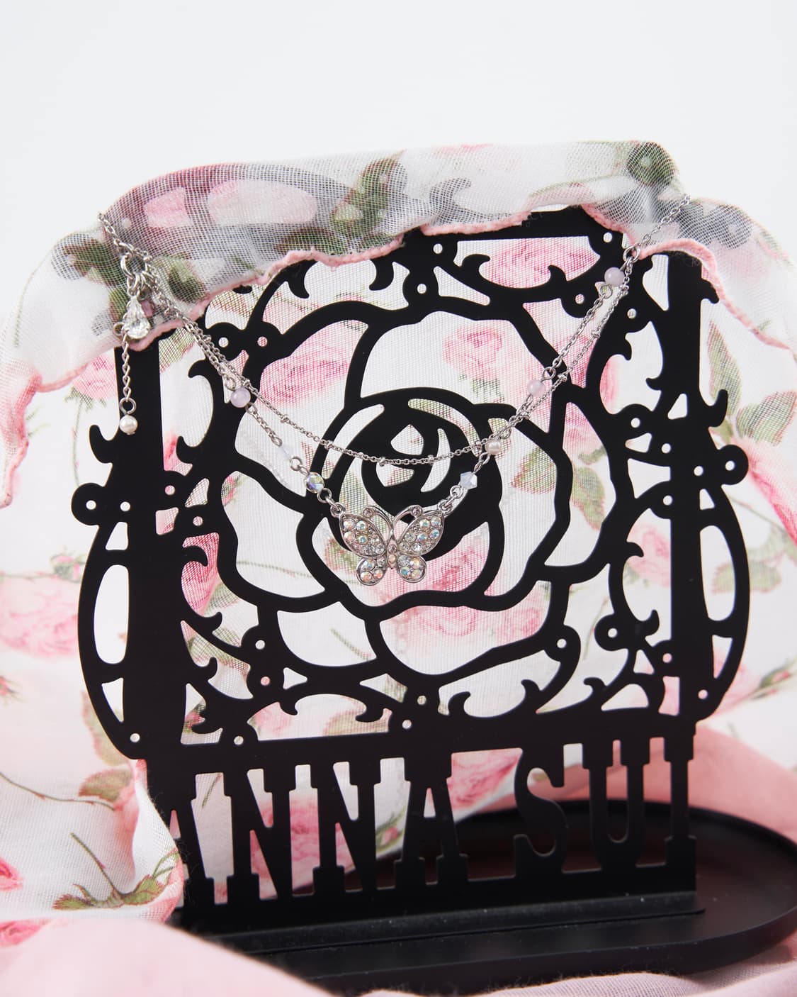 Anna Sui 이중 레이어드 드롭 화이트 목걸이 상품이미지3