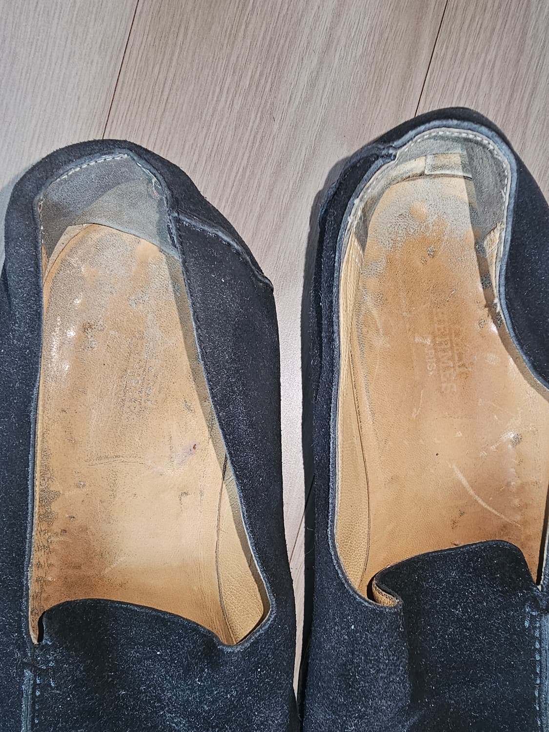 에르메스 검정색 스웨이드 로퍼 상품이미지5