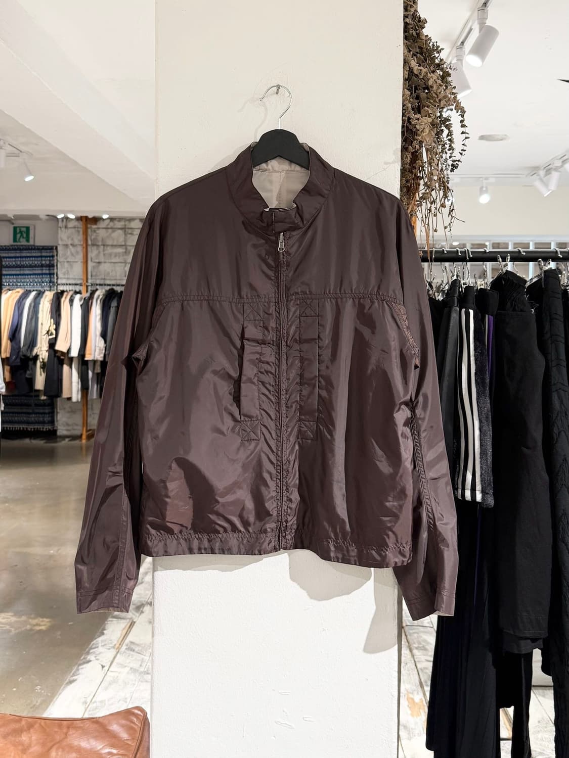 베르사체 컬렉션 아이보리 브라운 리버시블 폴리 자켓 상품이미지2