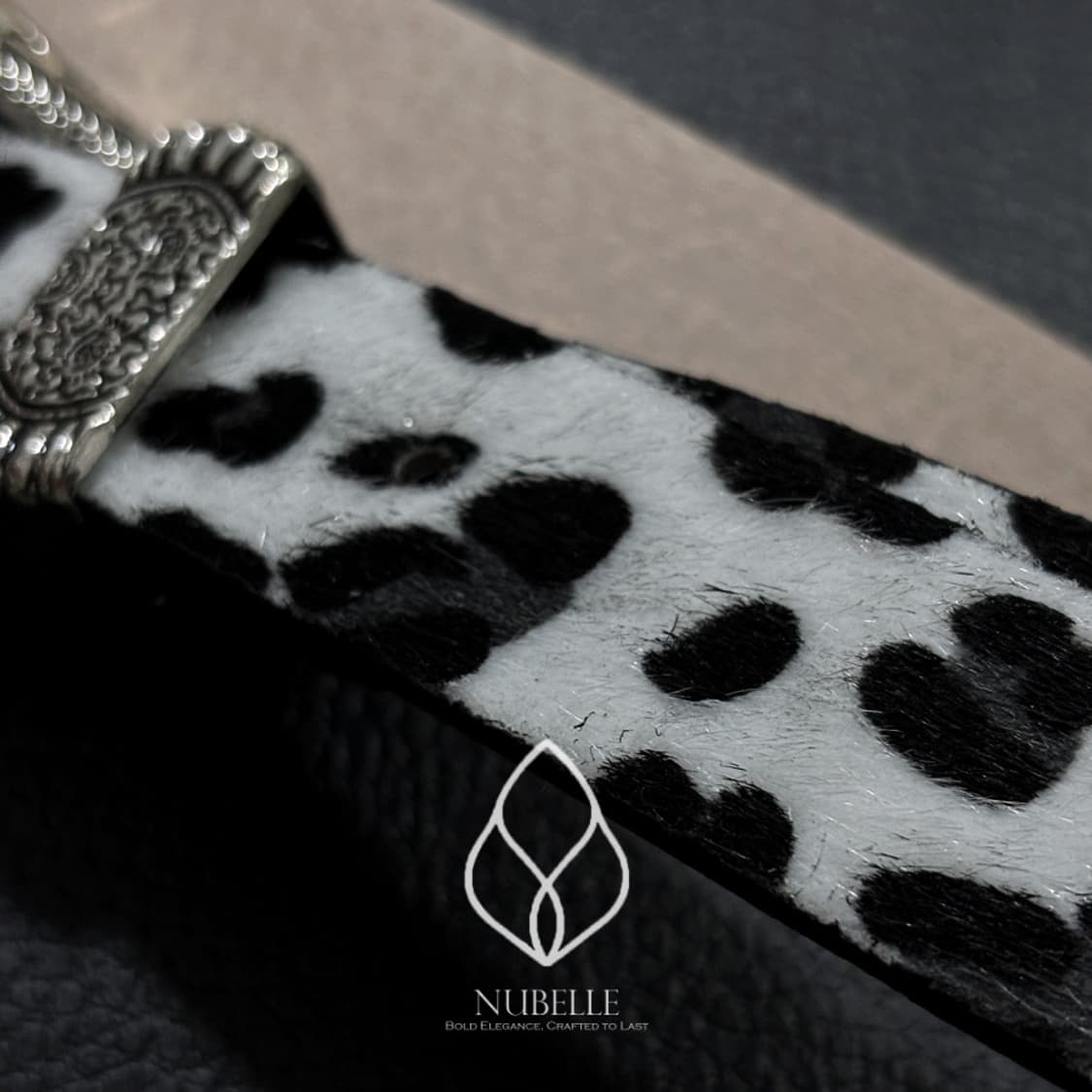 🌗 Leopard western belt / 호피 송치털 웨스턴 벨트 상품이미지6