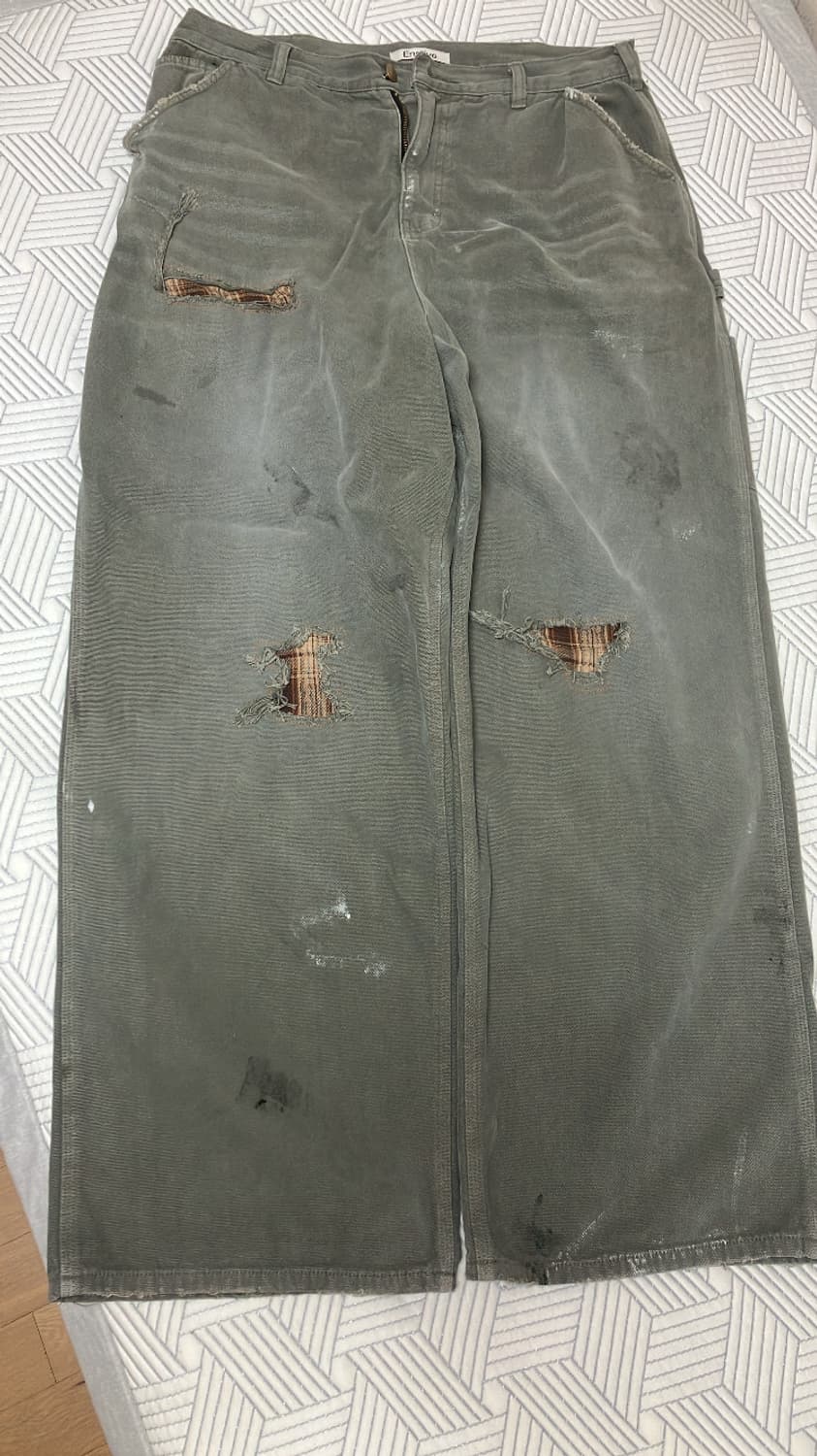 [2] 엔시브 VTG Check Mate Pants Moss 상품이미지3