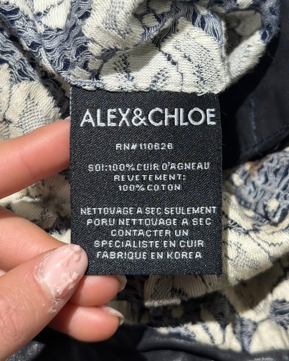 알렉스 앤 끌로에 블랙 램스킨 멀티 포켓 코트 상품이미지9