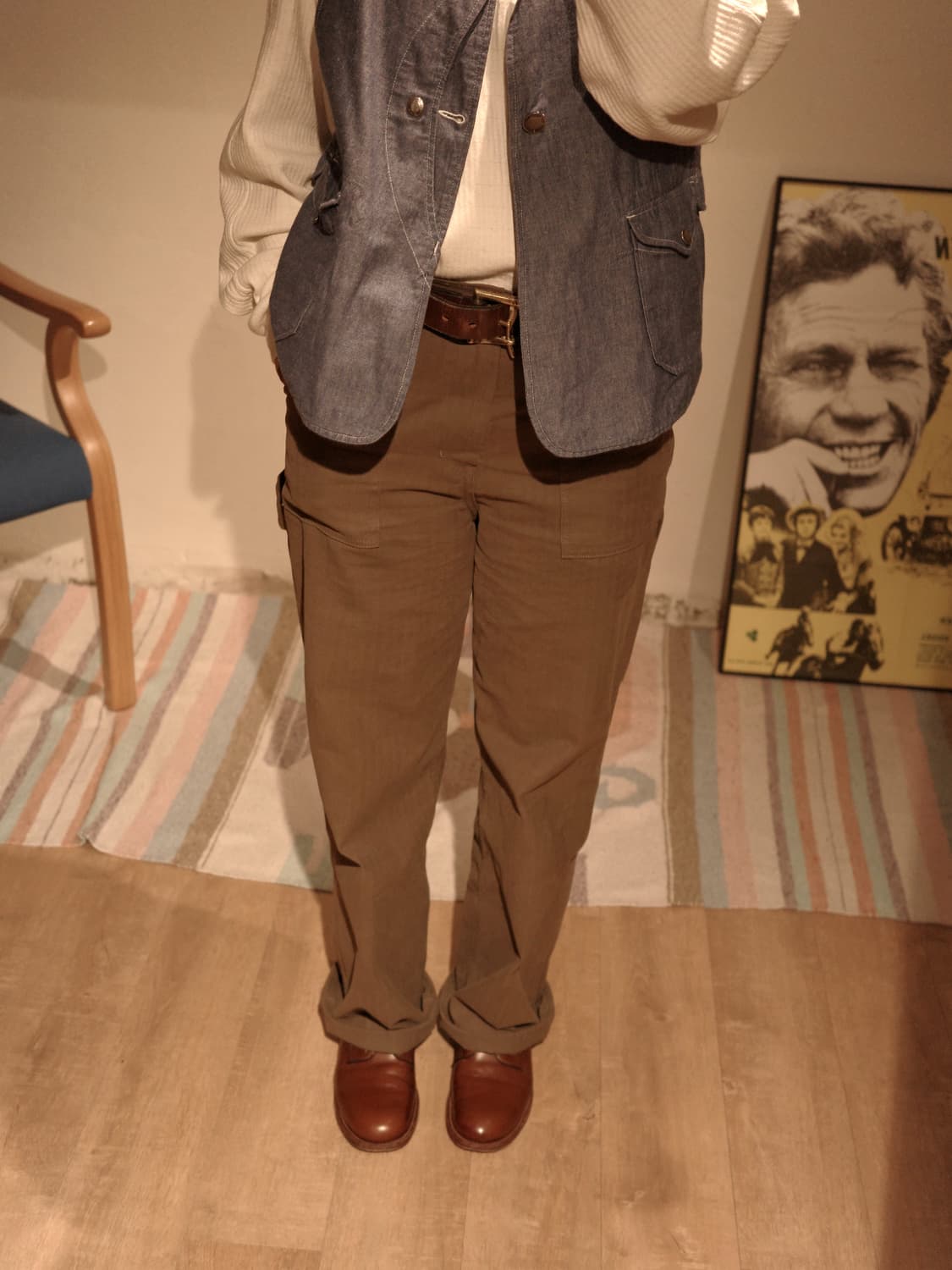 알든 빔즈 별주 카프 브라운 플레인 토 더비 6.5D/모디파이드 라스트 상품이미지3