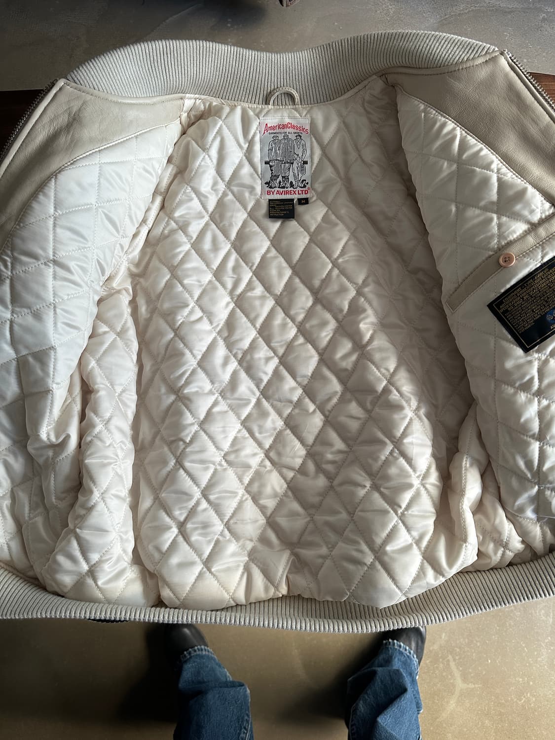 Avirex 아비렉스 아이콘 레더 바시티 자켓 상품이미지4