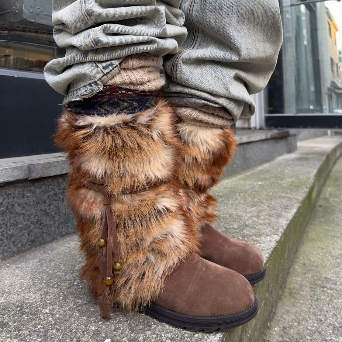 MUK LUKS 롱 퍼 랩 부츠 상품이미지1