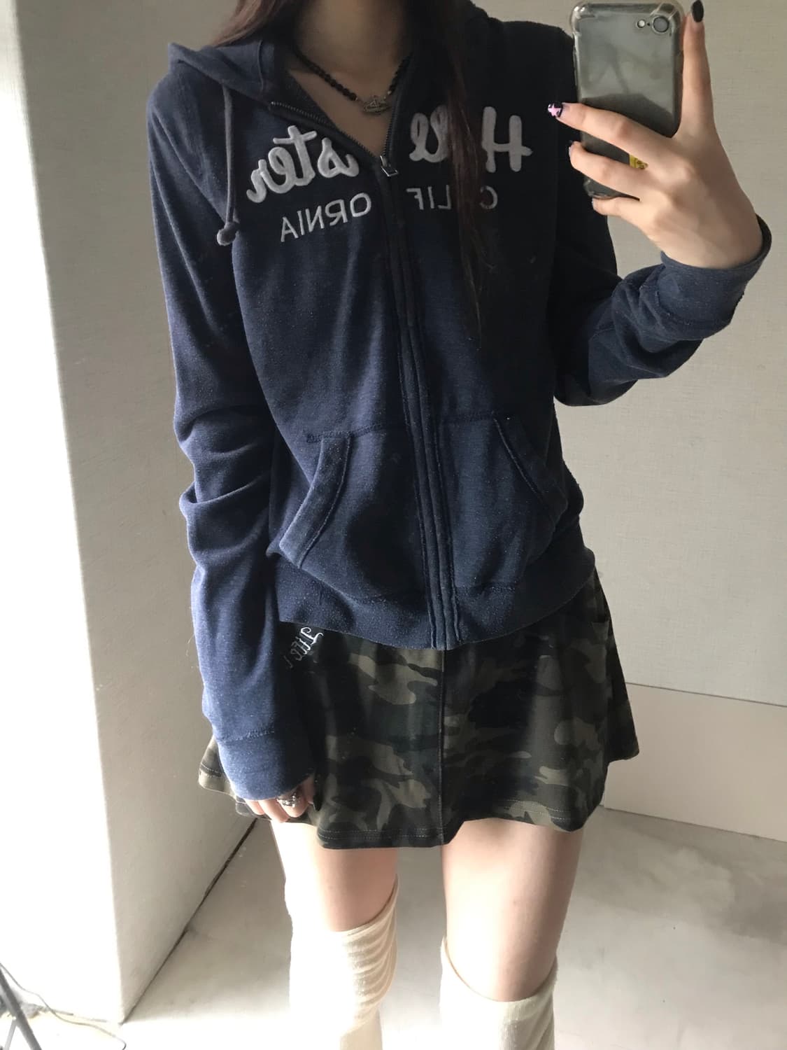 홀리스터 네이비 후드집업 상품이미지3