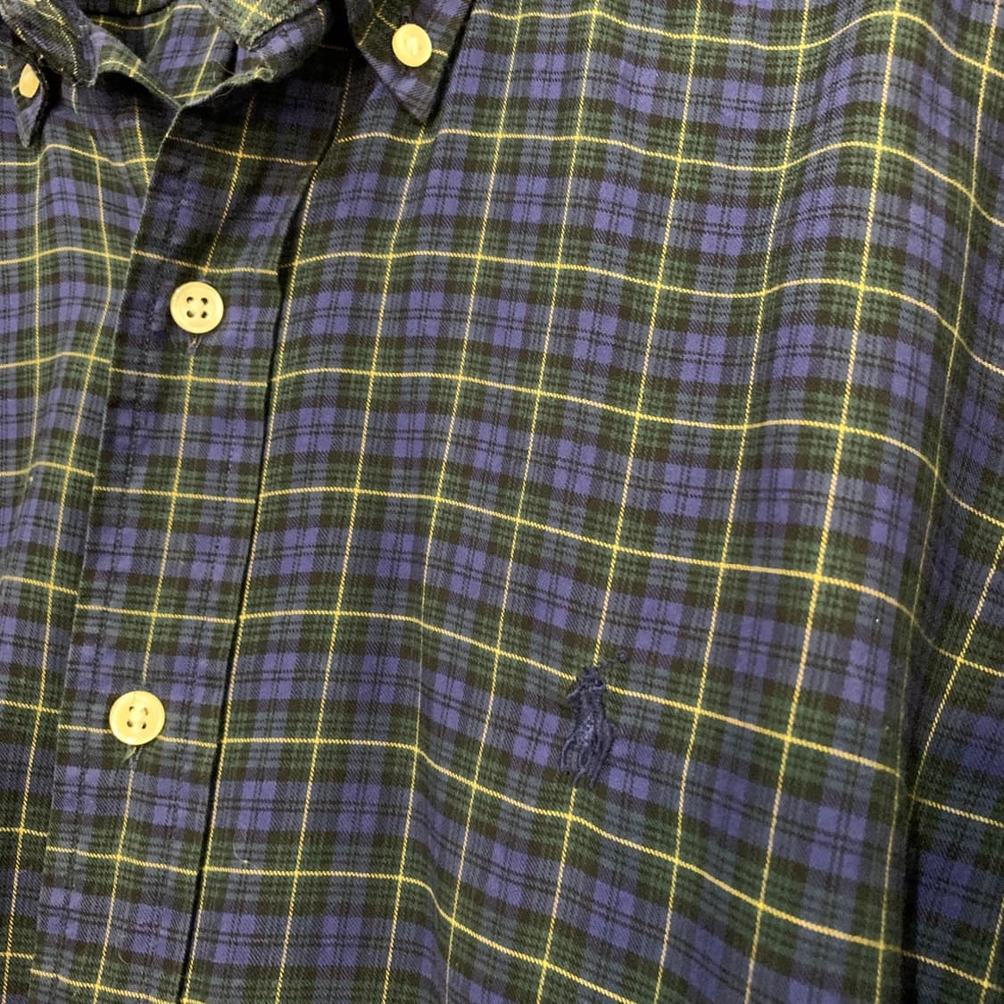 M 폴로랄프로렌 퍼플 그린 체크 셔츠 남방 상품이미지3