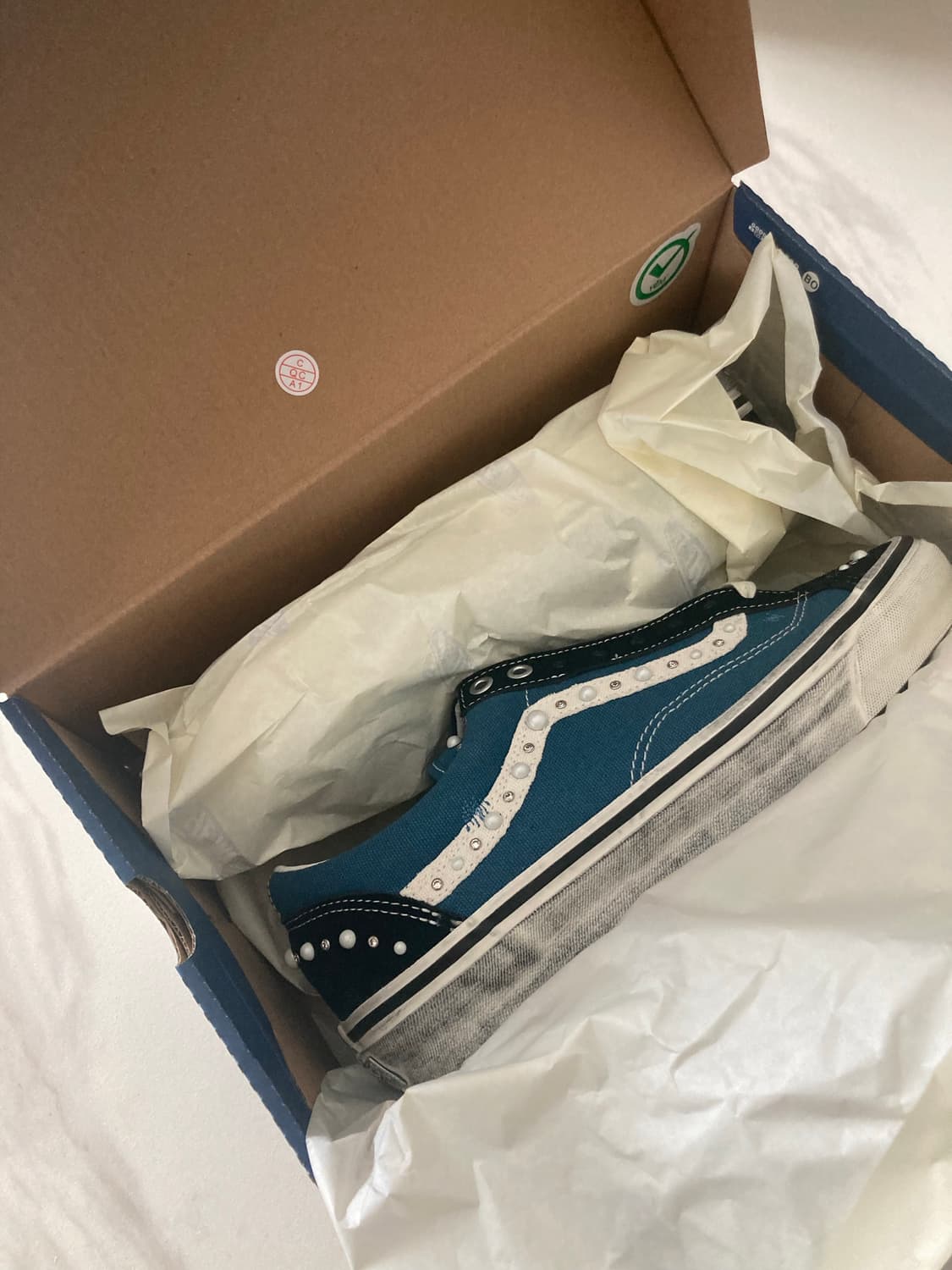 반스 lx 올드스쿨36 펄라이즈드 네이비 블랙 275 새상품 상품이미지5