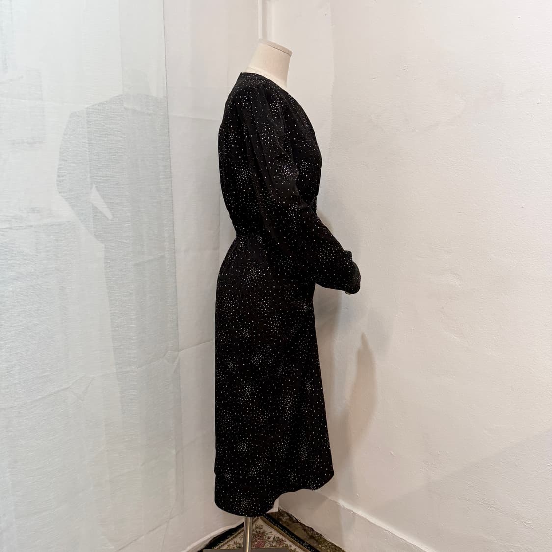 leau셔링 드레이핑 꼬임 블랙롱원피스 하객원피스 3721 상품이미지3