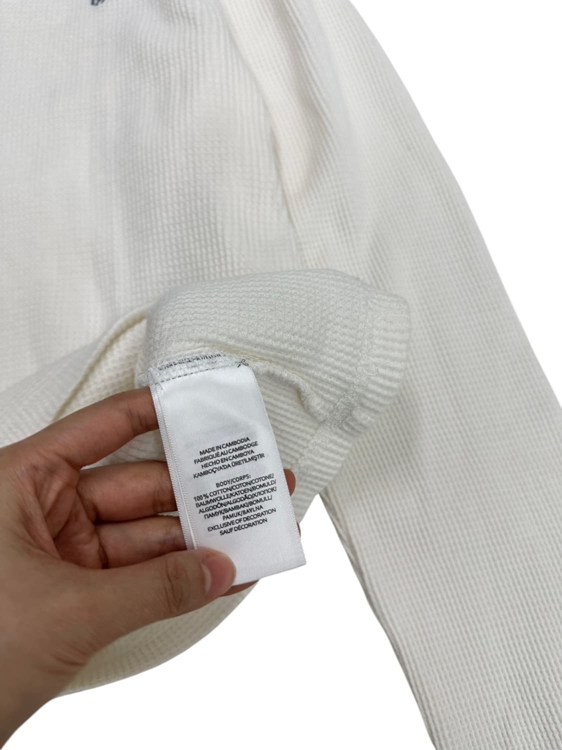 폴로 와플 롱슬리브 니트 화이트 (XL) 상품이미지8