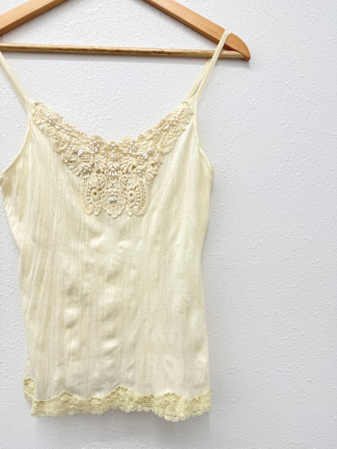 빈티지 Axes Femme 아이보리 비즈 레이스 슬리브리스 상품이미지4