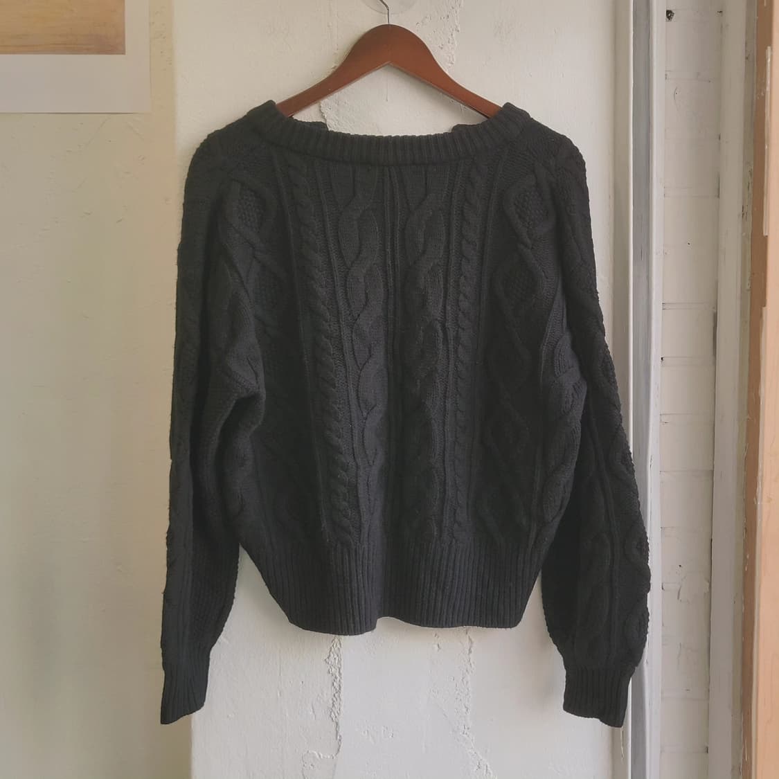 United arrows 블랙 꽈배기 니트 상품이미지6