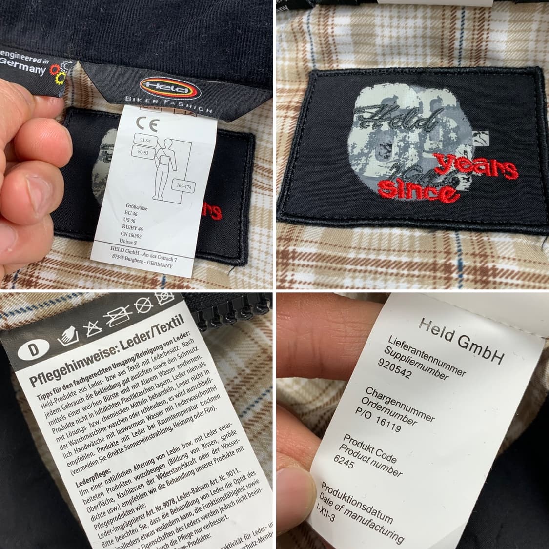 Held 헬드 독일 모터사이클 라이더 자켓 블랙 상품이미지9