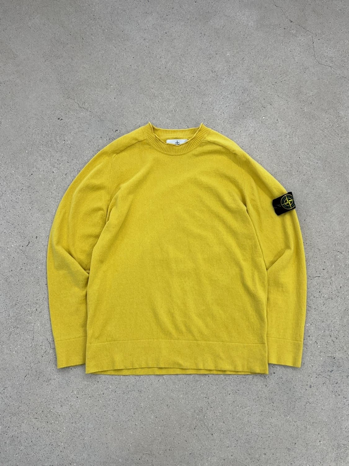 스톤아일랜드 와펜 옐로우 코튼 니트 상품이미지2