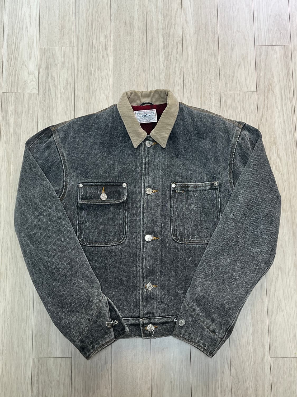 80s 90s usa polo 미제 폴로 흑청 블랭킷 덩가리 자켓 s 상품이미지1