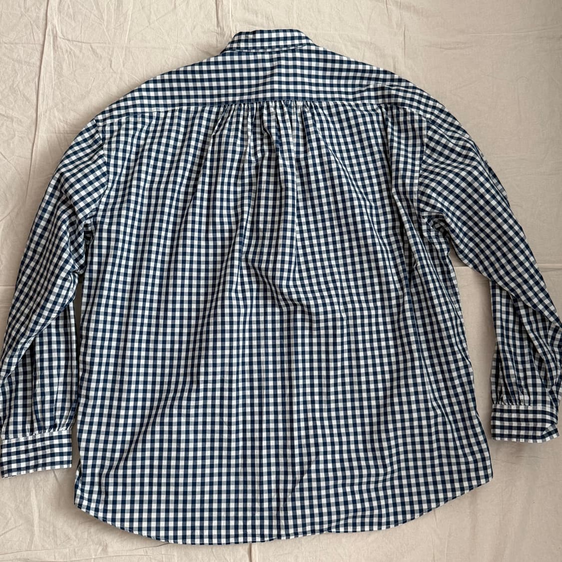 포터클래식 25ss 롤업 깅엄셔츠 다크블루 상품이미지3