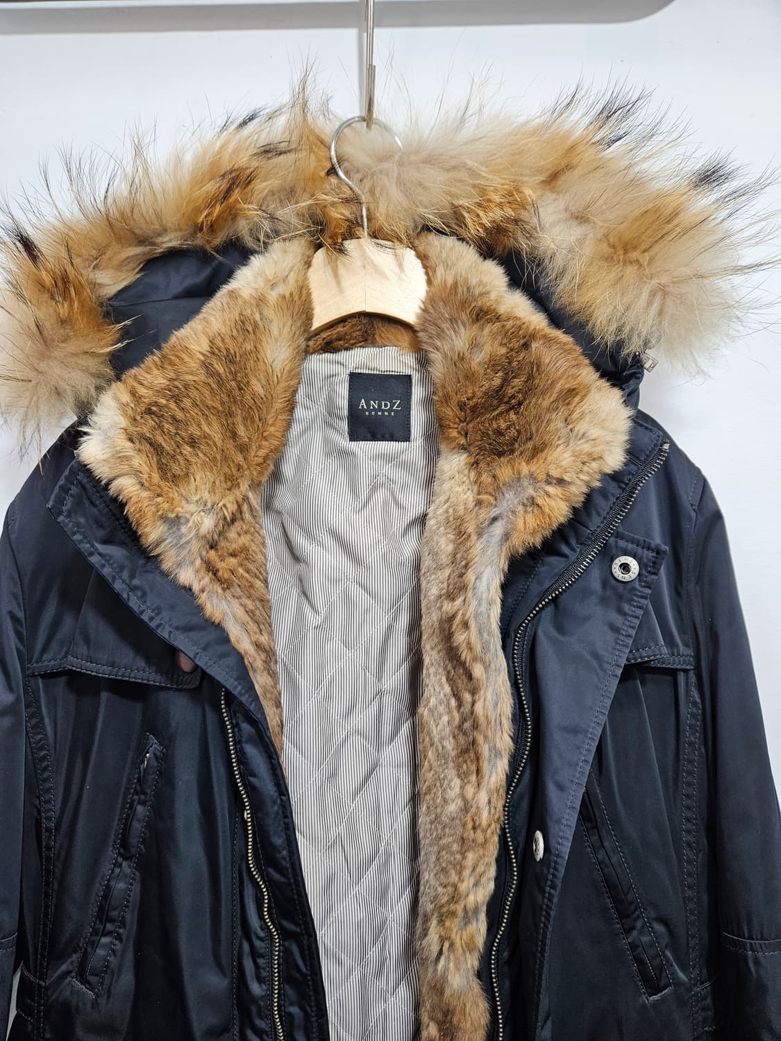 앤드지(AND Z)후드 퍼 야상 점퍼 100 상품이미지2