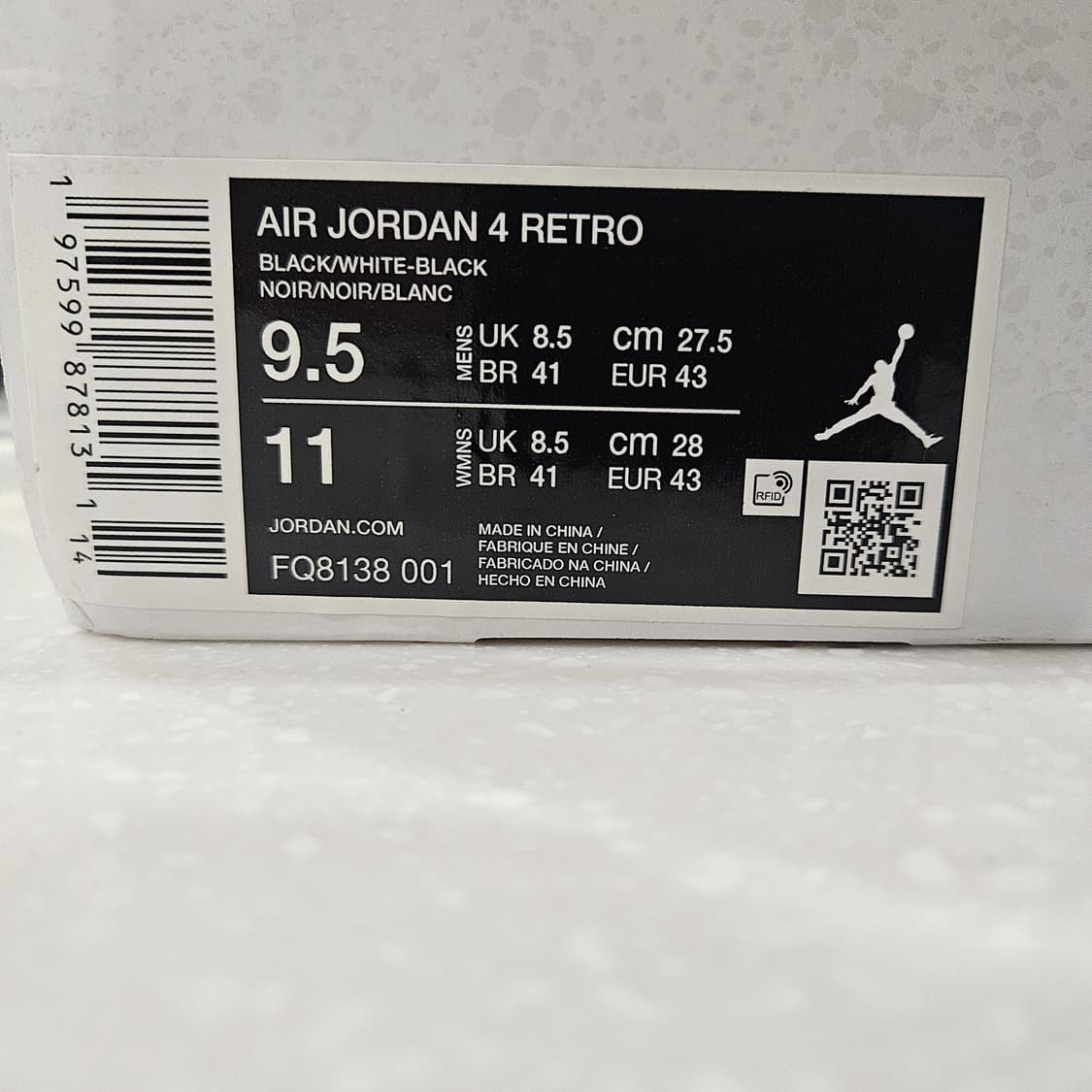 조던4  화이트썬더  275 판매 상품이미지8