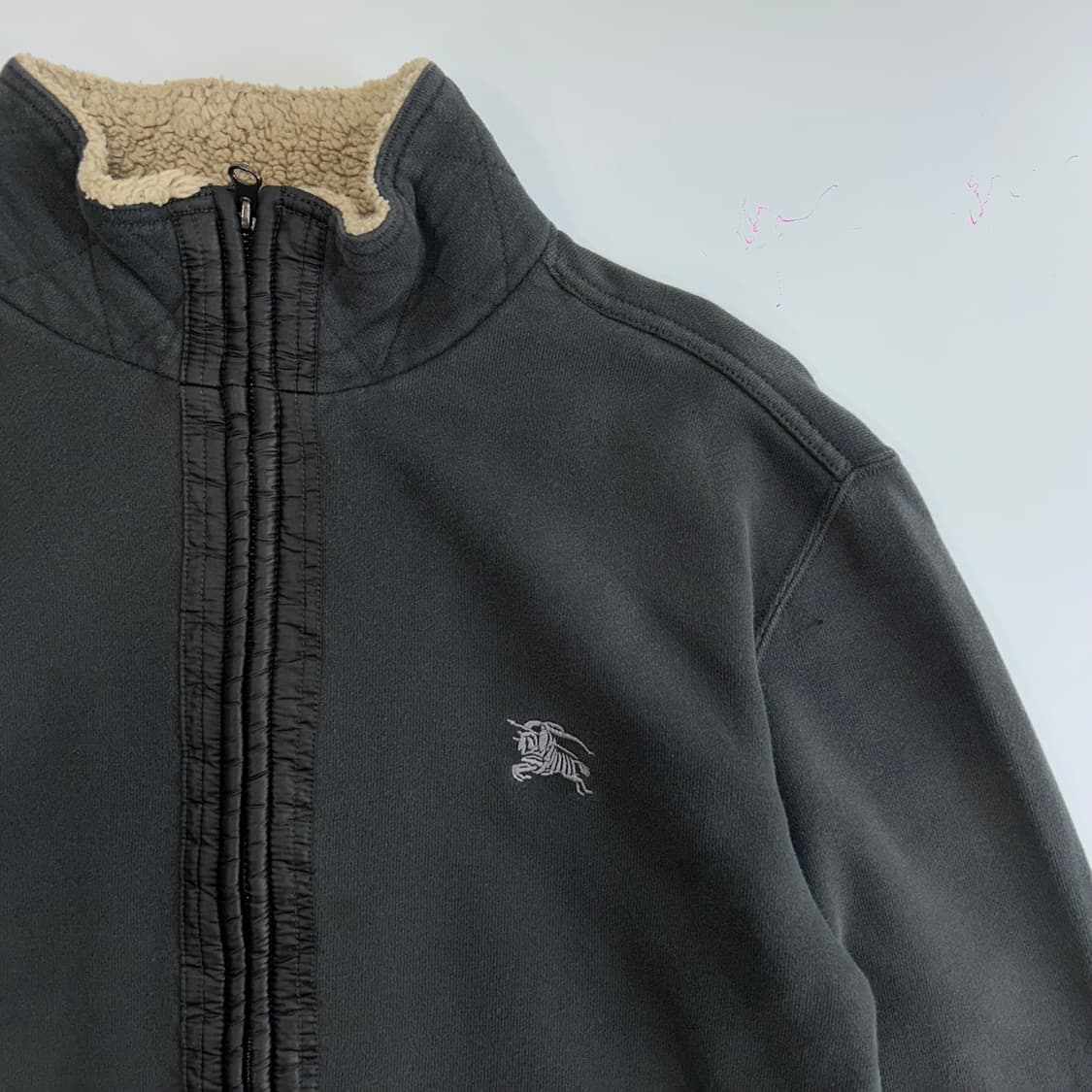 Burberry 버버리 블랙 라벨 90‘s 아카이브 자수 집업 자켓 상품이미지4