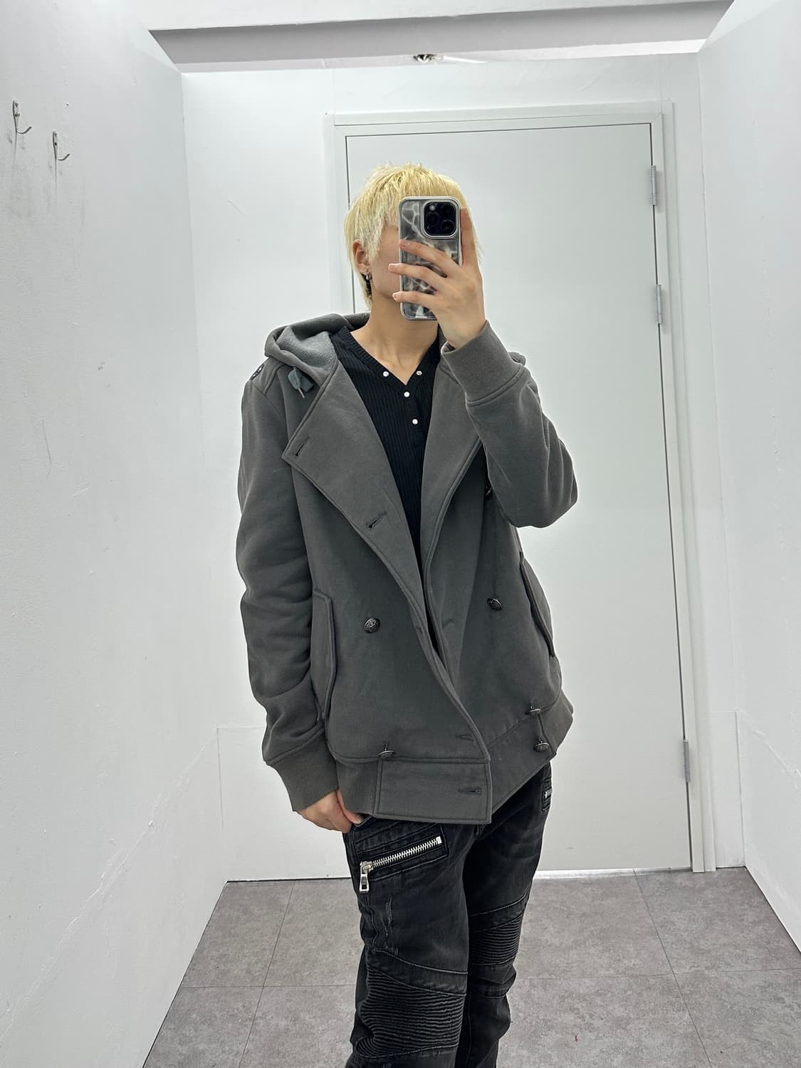 Vintage double buttoned hood jacket 상품이미지5