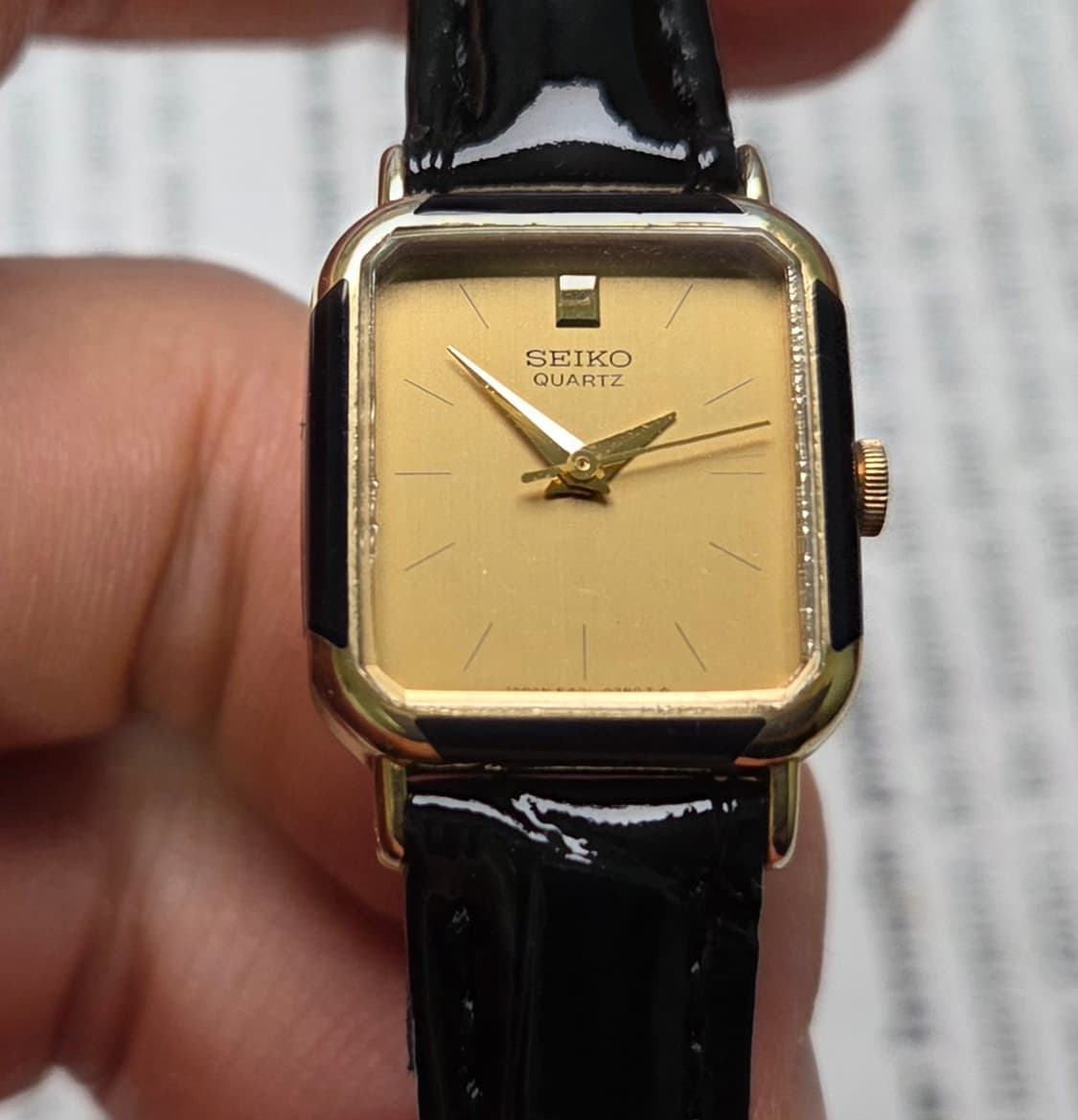 레어] 빈티지 세이코 미니탱크 샴골판 칼침핸즈 슬림쿼츠 여성용  상품이미지7