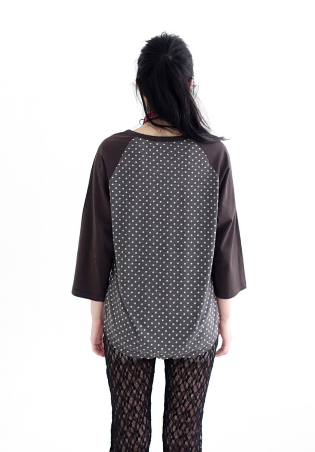샵페어리 도트 레글런 슬리브 탑 티셔츠 dot raglan 상품이미지2