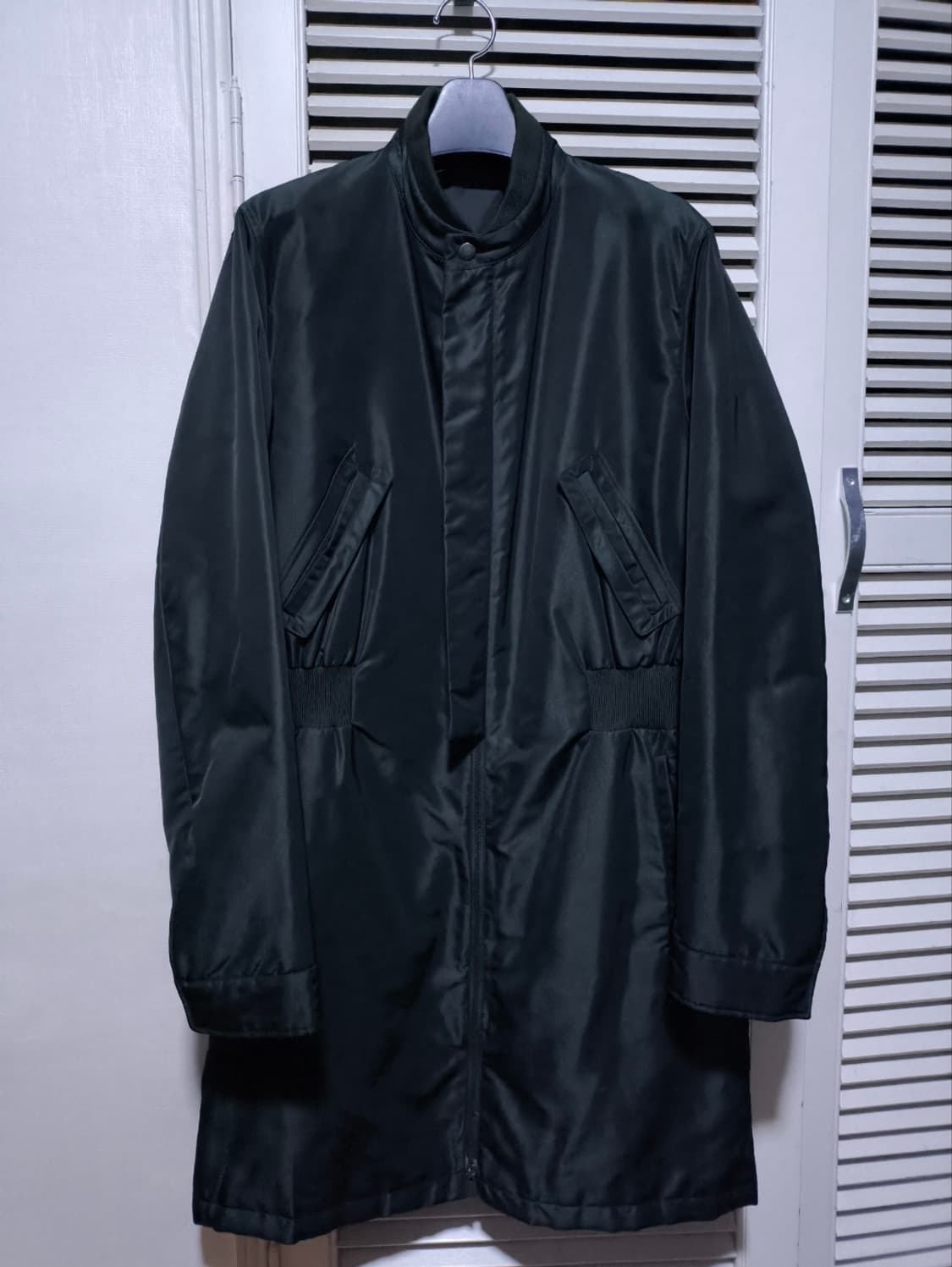 50 질샌더 riri 지퍼 다크그린 롱자켓 상품이미지1