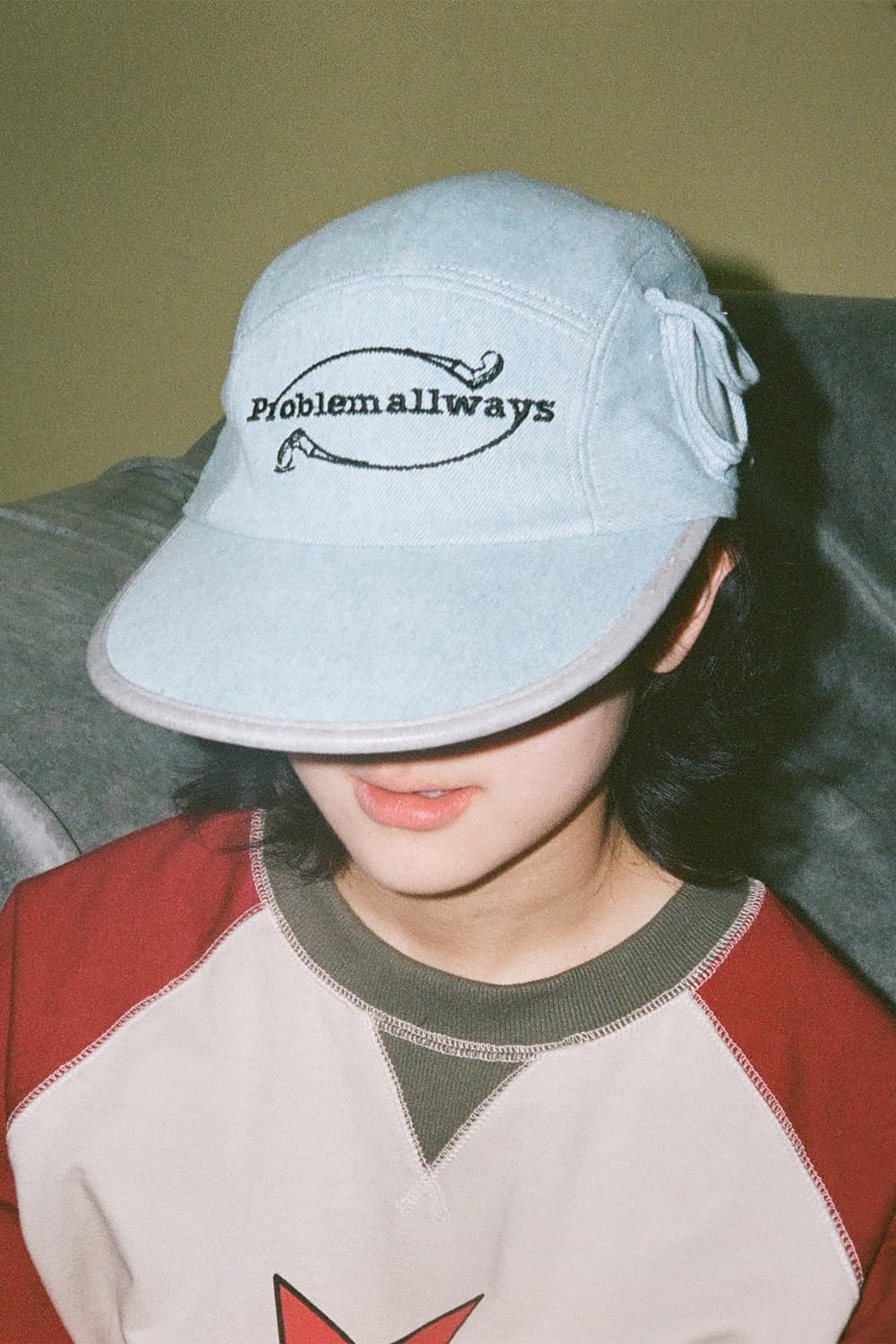 Logo denim pocket camp cap (skyblue) 상품이미지2